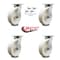 Service Caster 8 Inch Kingpinless Nylon Wheel Swivel Caster Set with Swivel Lock SCC-KP30S820-NYR-BSL-4 - alternate 5